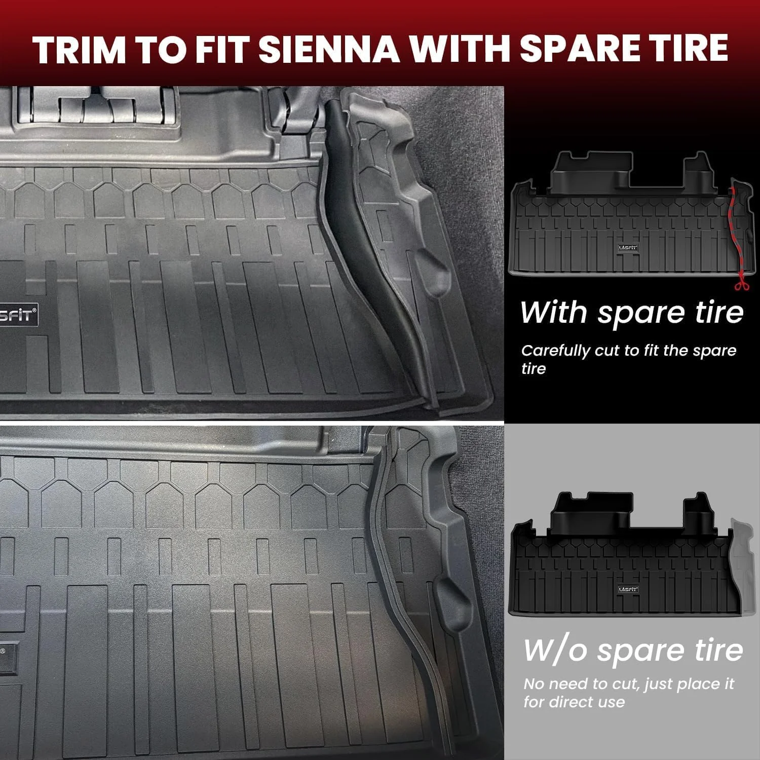 Fit for 2021-2026 Toyota Sienna Floor Mats or Cargo Mat, Don't Fit 2025 Platinum - Image 38