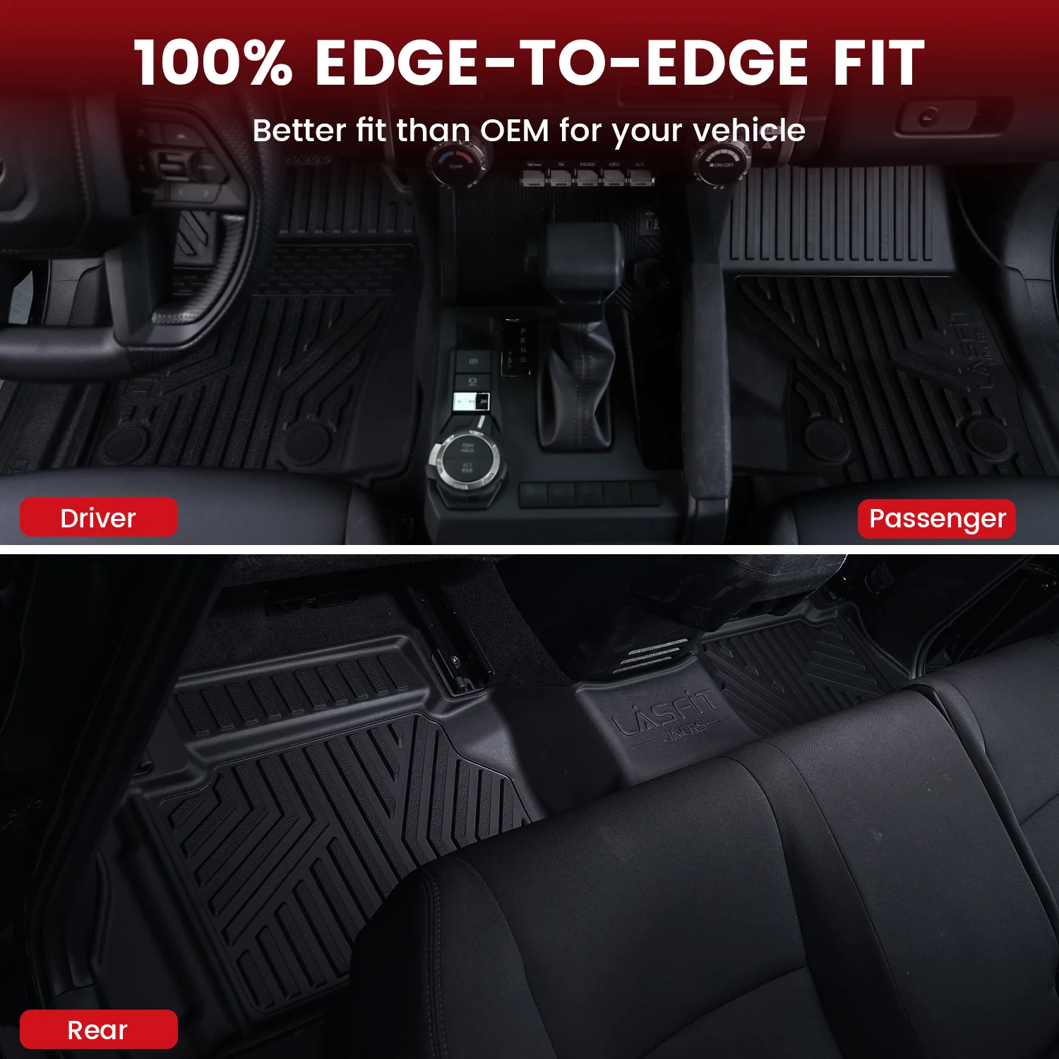 Fit for 2024-2026 Toyota Tacoma All-Weather Floor Mats, Fit Double Cab Only - Image 24