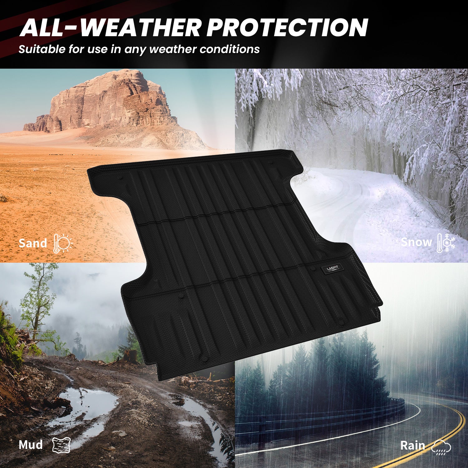 Fit for 2007-2021 Toyota Tundra Truck Bed Mat or Tailgate Mat - Image 4