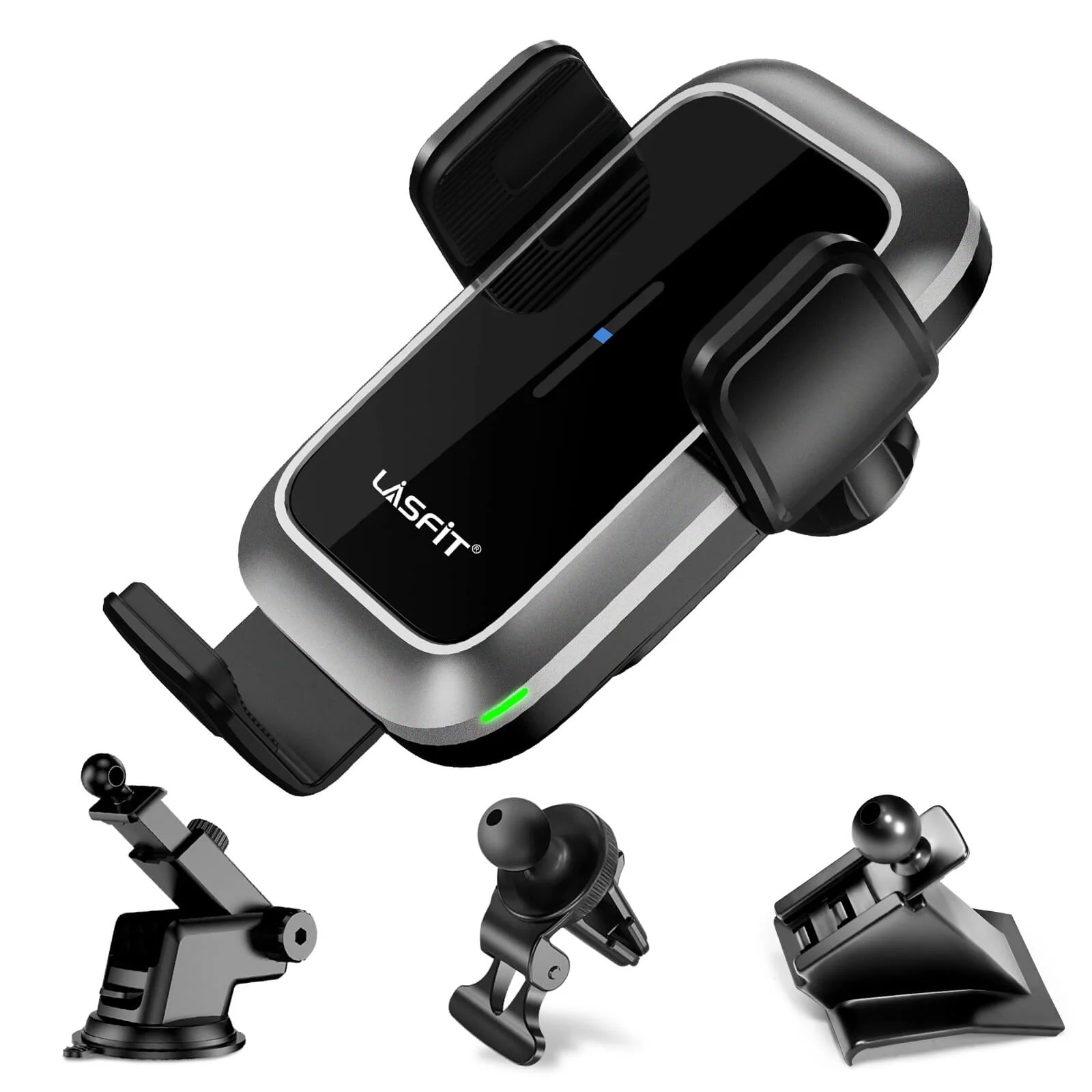 [AC Version] Wireless Car Charger Phone Holder 15W Qi Fast Charging Dash Windshield Air Vent Mount - Image 11