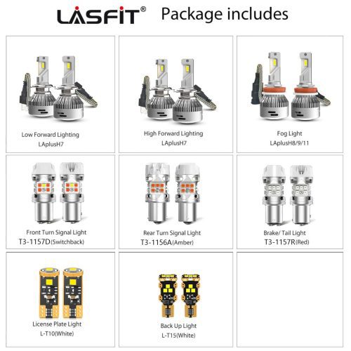 Lasfit combo package led bulbs for 2011-2014 Hyundai Sonata