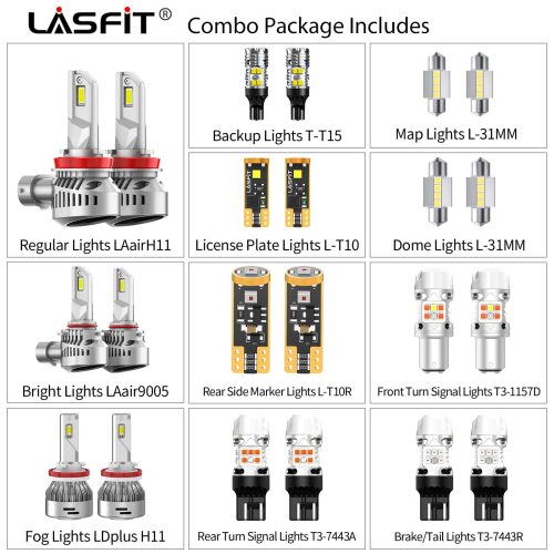 Lasfit combo package led bulbs for 2013-2016 Mazda CX-5