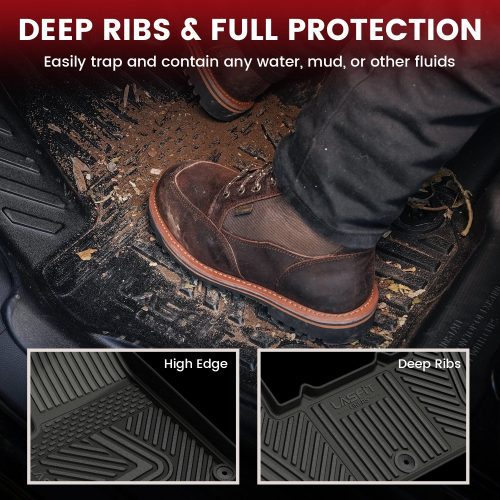 2022 2024 rivian r1t floor mats bed mat deep ribs