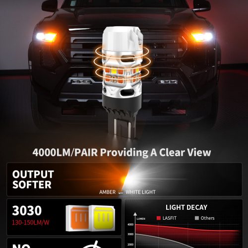 2024 Toyota Tacoma switchback 7443 led bulbs softer light