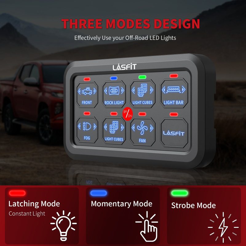 5.Lasfit8GangSwitchPanelThreeModesDesign