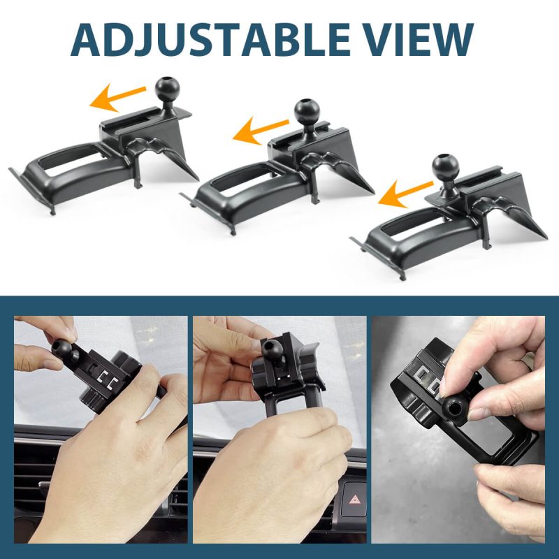 Adjustable View of Civic Air Vent Clip