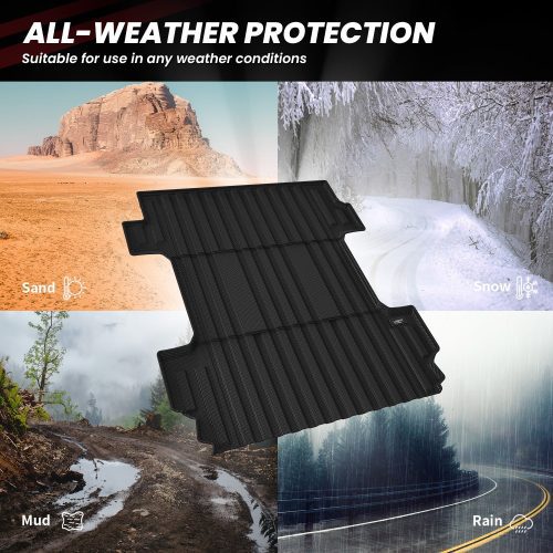 Chevrolet Silverado 2500HD 3500HD GMC Sierra 2020 2024 82.25 inches All Weather Truck Bed Mats