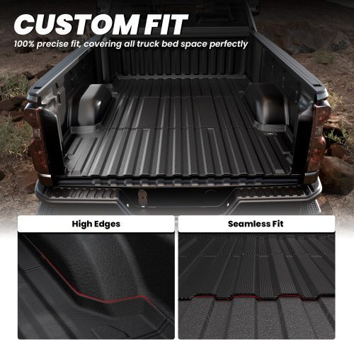 Chevrolet Silverado 2500HD 3500HD GMC Sierra 2020 2024 82.25 inches Custom Fit Truck Bed Mats