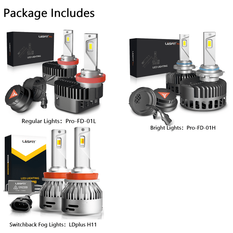 custom made H11 9005 led headlight bulbs&H11 led fog lights