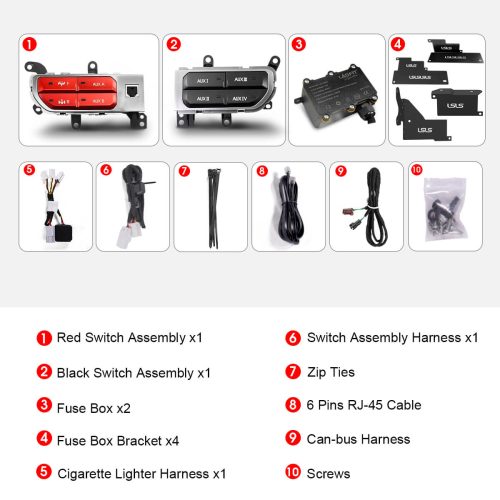 JeepOEMAuxSwitchBankKit LO JPS01 LO JPS03