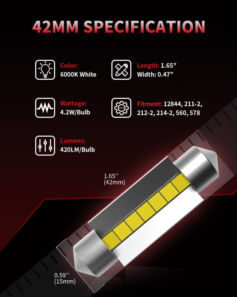 L 42MM led bulbs key features