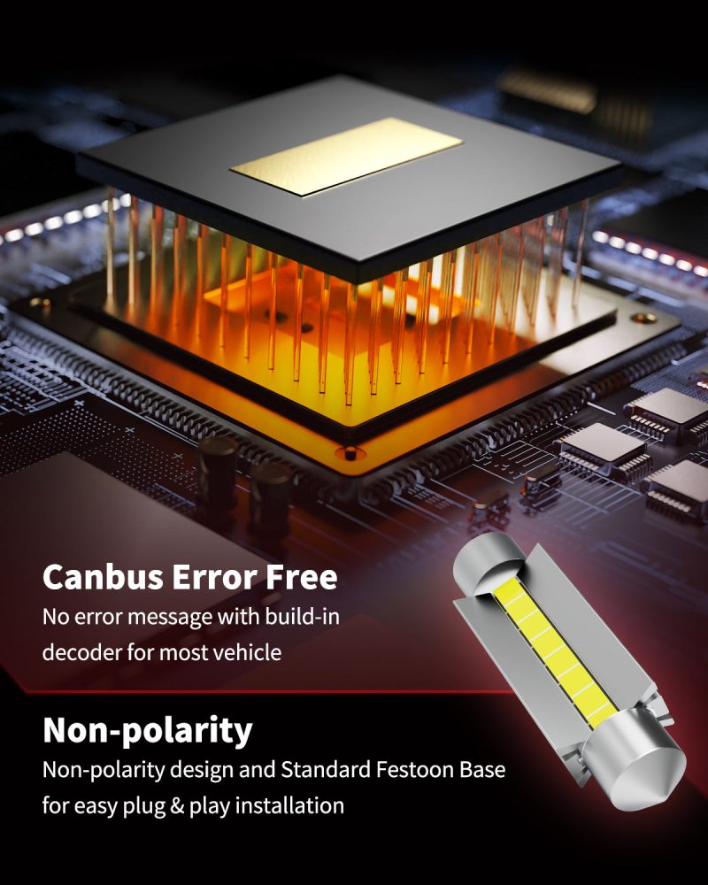 L 44MM led bulbs CanBus error free