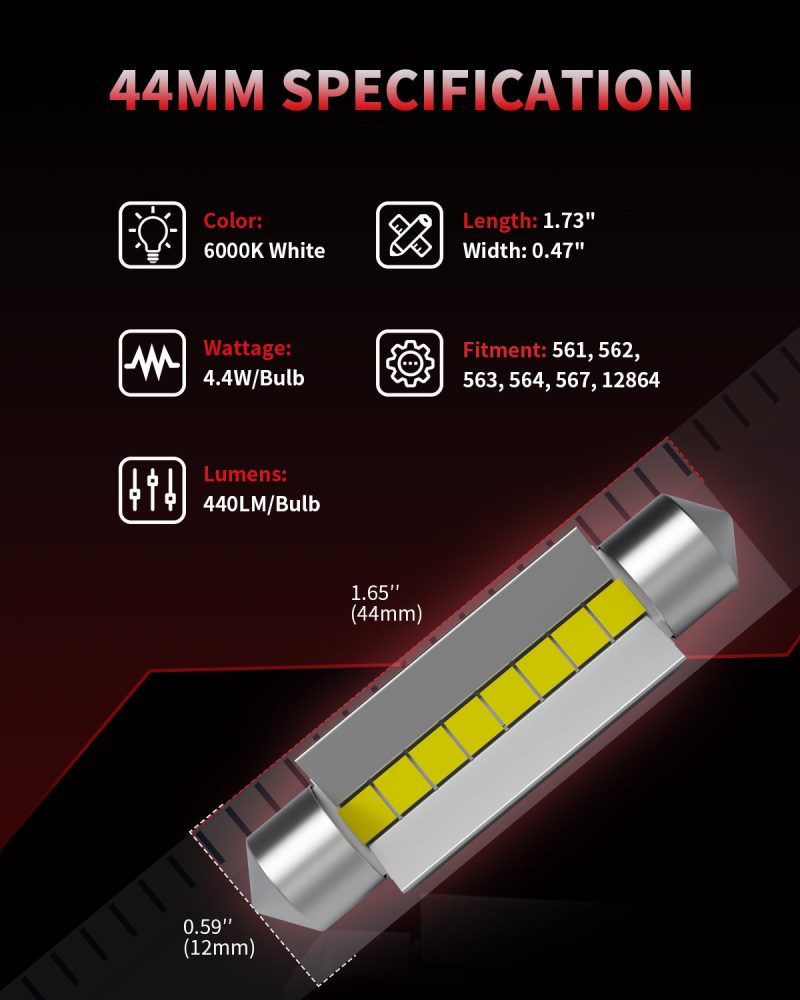 L 44MM led bulbs key features