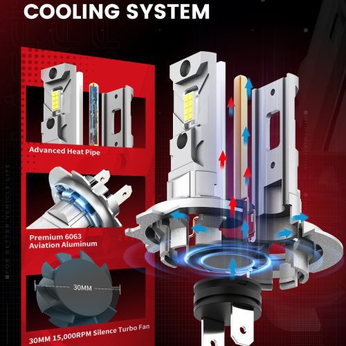 LAair H7 LED bulbs efficient cooling system 1