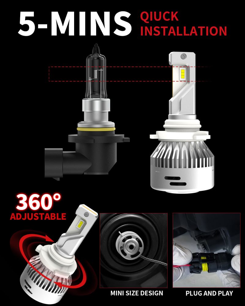 LAplus 9005 led bulbs easy installation