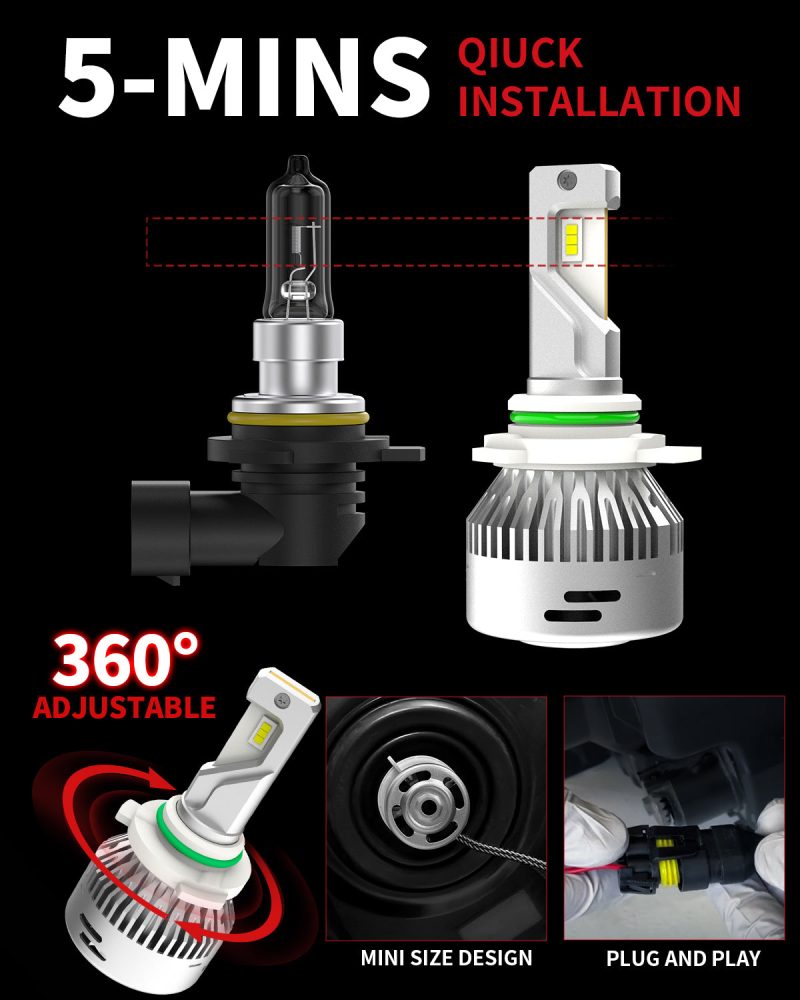 LAplus 9012 led bulbs quick installation