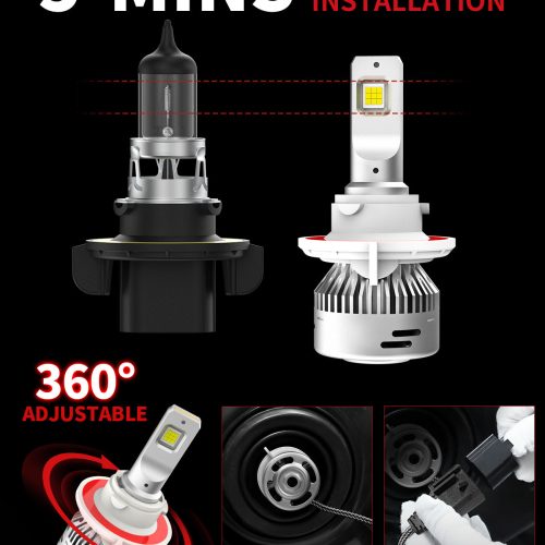 LAplus H13 led bulbs quick installation