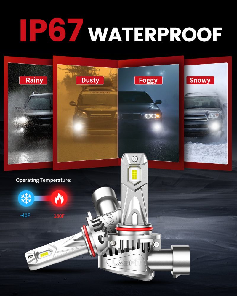 LCair 9006 led bulbs IP67 waterproof