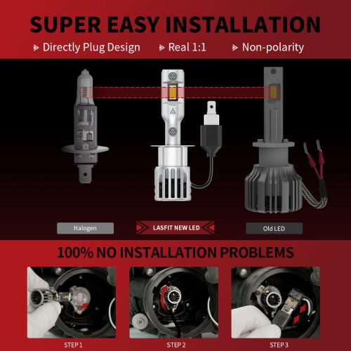 LCair H1 led bulbs super easy installation