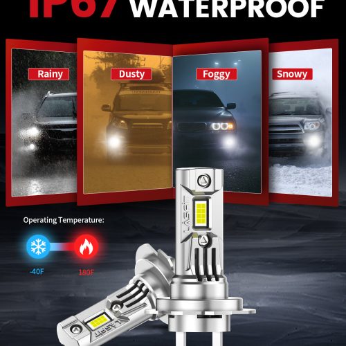 LCair H7 led bulbs IP67 waterproof