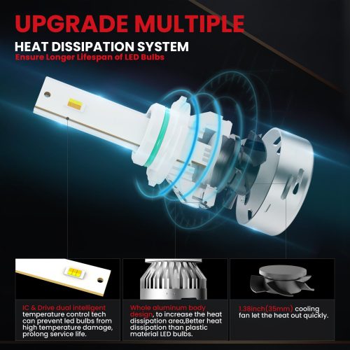 LDplus 9006 led bulbs upgraded heat dissipation system