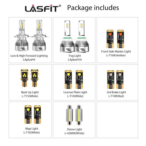 Lasfit combo package led bulbs for 2005-2011 Toyota Tacoma