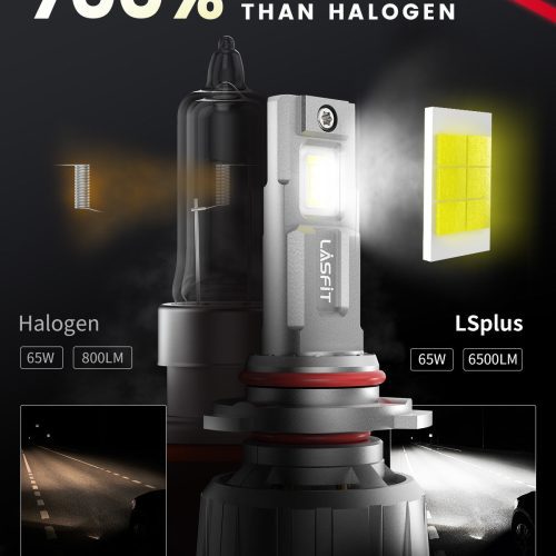 LSplus 9005 LED bulbs brighter than halogen bulbs