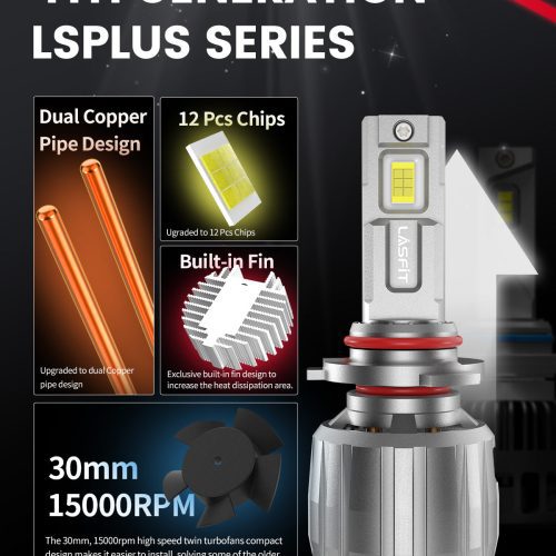 LSplus 9005 LED bulbs cooling system