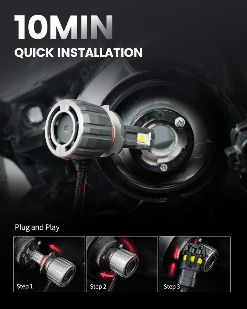 LSplus 9005 LED bulbs quick installation