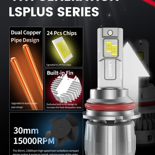 LSplus 9007 LED bulbs cooling system