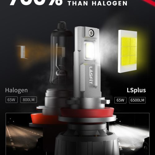 LSplus H11 LED bulbs brighter than halogen bulbs