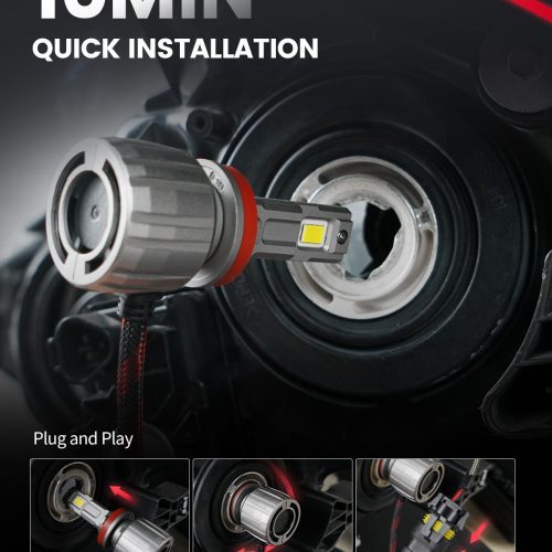 LSplus H11 LED bulbs quick installation