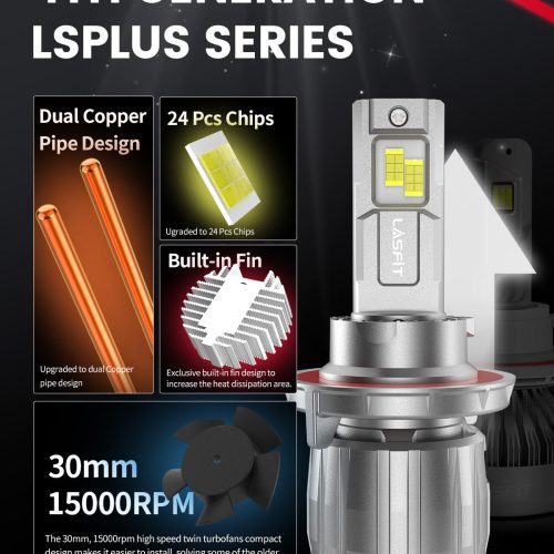 LSplus H13 LED bulbs cooling system