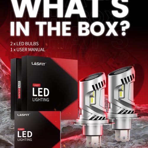 Lasfit LAair H4 led bulbs package