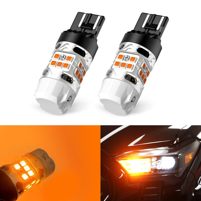 Lasfit amber 7443 led front turn signal lights for 2024 Toyota Tacoma