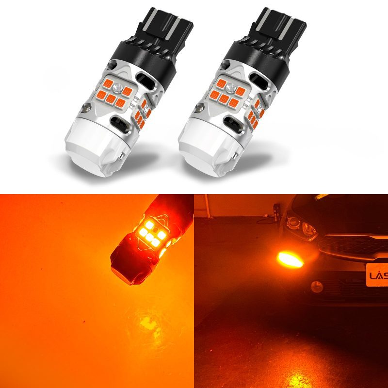 Lasfit amber T3 7443 led turn signal bulb