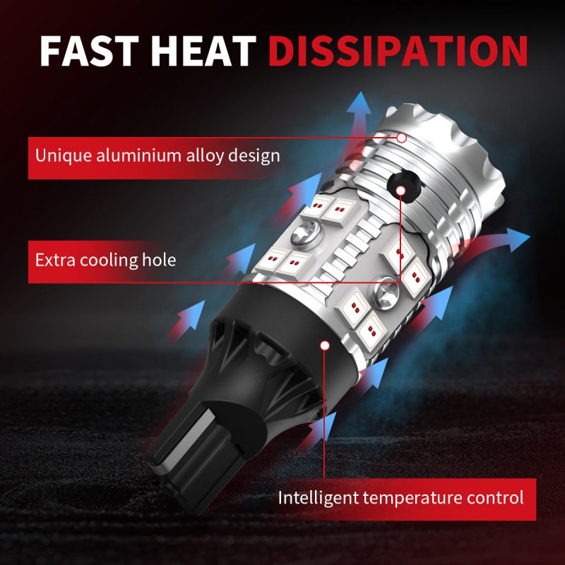 Lasfit red 921 led bulbs cooling system