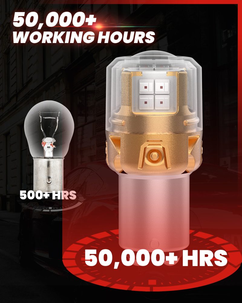 Lasfit red L2 1157 LED Bulb longer working hours