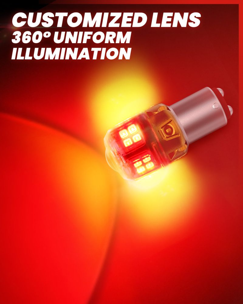 Lasfit red L2 1157 led bulbs uniform illumination