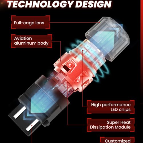 Lasfit red L2 3157 LED Bulb advanced technology design