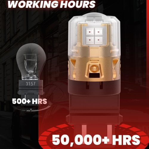 Lasfit red L2 3157 LED Bulb longer working hours