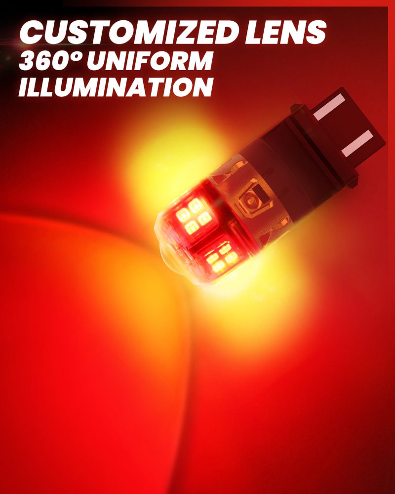 Lasfit red L2 3157 led bulbs uniform illumination