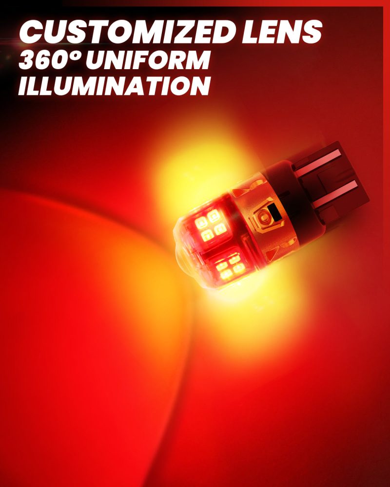 Lasfit red L2 7443 led bulbs uniform illumination