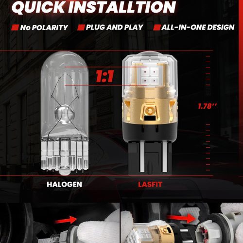 Lasfit red L2 7443R LED Bulb 5 mins quick installation