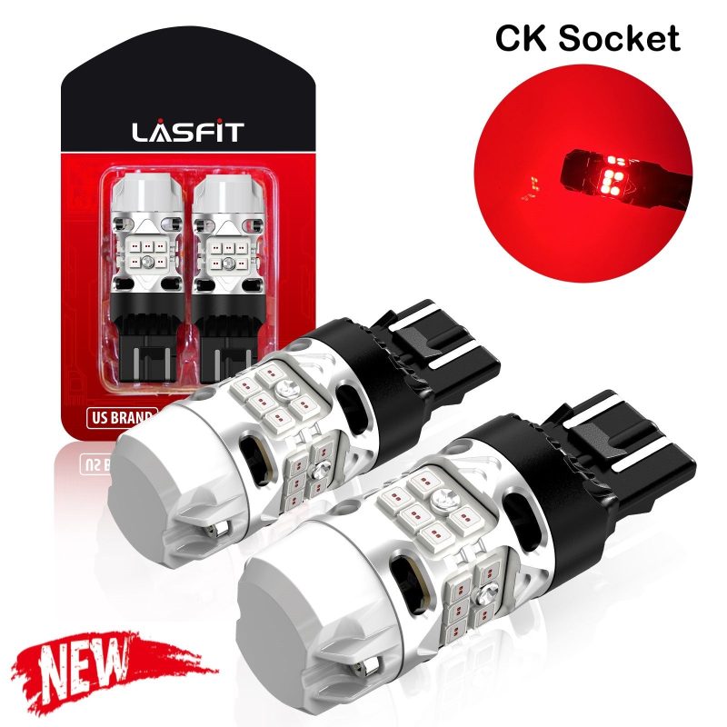 Lasfit red T3 7443 CK led bulbs