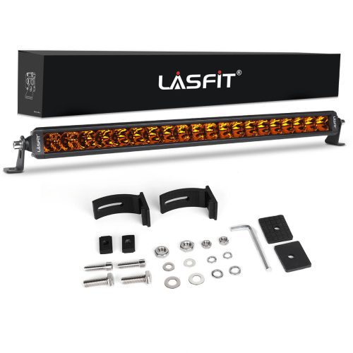 Lasfit22inchledslimsinglerowcombofloodspotbeamamberlightbar