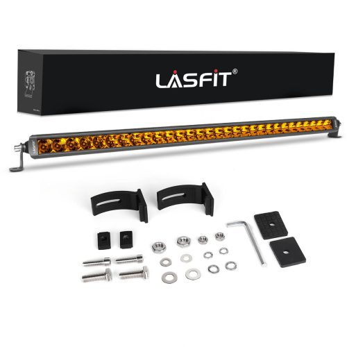 Lasfit32inchledslimsinglerowcombofloodspotbeamamberlightbar