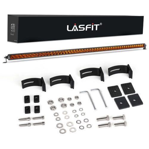 Lasfit52inchledslimsinglerowcombofloodspotbeamamberlightbar