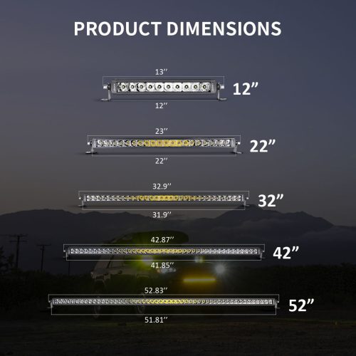 LasfitWhiteLightBarDimension12Inch 52Inch