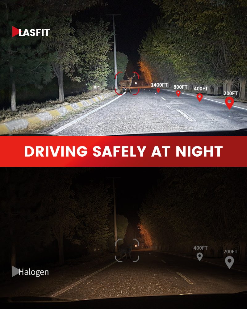 Lasfit LCair 9012 LED Bulb driving safety at night